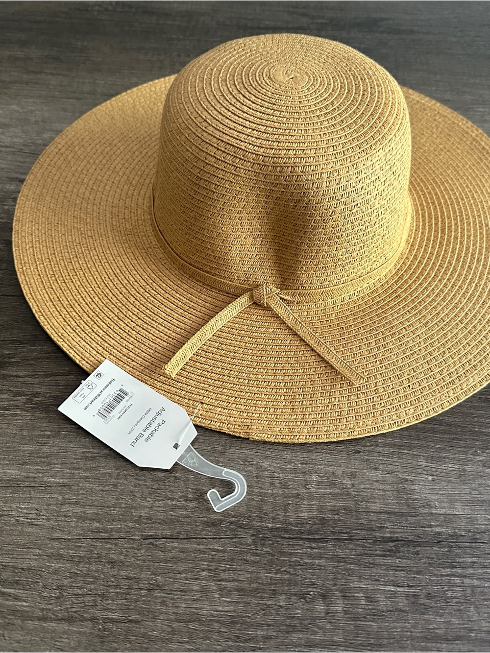 Tan straw sun hat with adjustable band #sunhat #summer